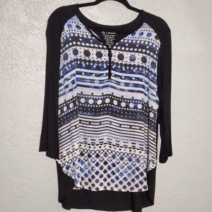 NWOT CHICO'S SIZE 2 3/4 SLEEVE BLOUSE